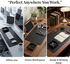 LL LEATHER LOVERS Leather Desk Mat, 17" x 36" Black, Desk Mouse Pads on Top of Desks, Non Slip Top Grain Leather Desk Blotter, Laptop Desk Mat, Desk Writing Pad for Office and Home - Image 6