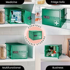 Lockabox One™ | Premium Medicine Lock Box | Medium Medication Lock Box With Code For Medicines, Vitamins & Supplements | External Size 12 x 8 x 6.6 inches (Medi Green) - Image 3