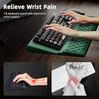 Ospelelf Keyboard Wrist Rest Pad, Comfy Ergonomic Keyboard Stand Riser Holder, Computer Wrist Support Cushion forTyping, Green - Image 2