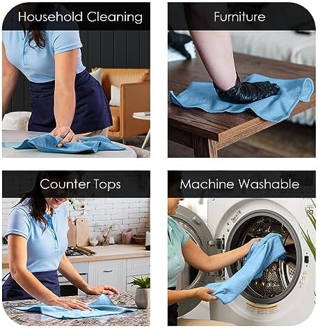 Avalon Towels Microfiber Cleaning Cloths (Value Pack of 100) - Size 12 x 12 Inches, Highly Absorbent Cleaning Rags, Lint Free, Reusable and Washable, Microfiber Towels for Cars - Image 3