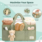 PeraBella Diaper Caddy Organizer for Changing Table, Storage Basket for Wipes, Gift for Baby Shower, Car Organizer, Nursery Organizer, Portable Storage - Image 3