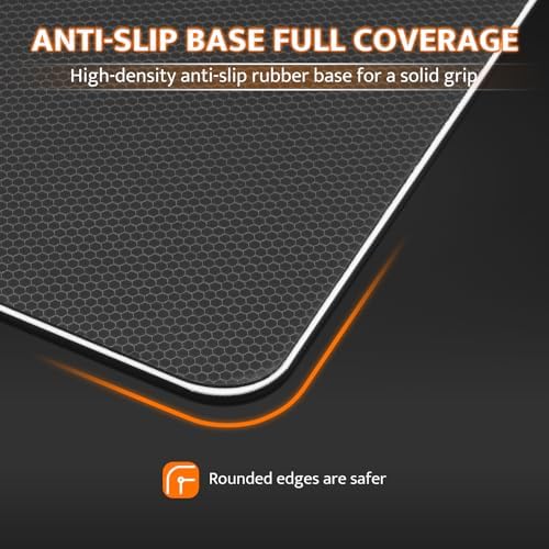 darkFlash Glass Mouse Pad 11.8×10.2 Inch, Ultra-Smooth Tempered Surface, Precision Tracking, Anti-Slip Rubber Base, Durable Etched Finish, Ideal for Gaming & Work(DMP300) - Image 4