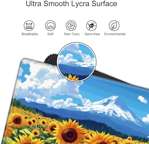 Large Mouse Pad 48x24 Desk Matt for Desktop Gaming Mousepad Sunflower Computer Mat 4XL Huge Desk Pad Oversized Giant Mouse Mat for Girl Women Office Work - Image 5