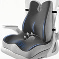 Lumbar Support Pillow for Office Chair,Seat Cushion with Back Support,Office Chair Cushion for Tailbone Pain,Sciatica and Hemorrhoid Relief (Grey) by JIPORIER