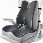 Lumbar Support Pillow for Office Chair,Seat Cushion with Back Support,Office Chair Cushion for Tailbone Pain,Sciatica and Hemorrhoid Relief (Grey) by JIPORIER