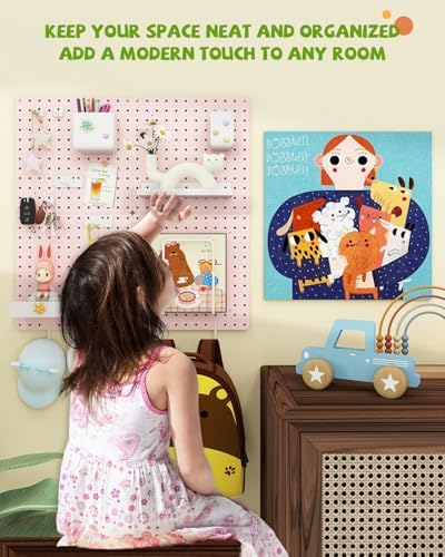 Metal Pegboard Combination Kit 4 Pack Peg Board and 26 Accessories - Image 2