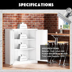 Greenvelly Metal Garage Storage Cabinet, Lockable Metal Cabinets with 2 Doors and Shelves,36”Steel Storage Locking Counter Cabinet for Office,Garage,Kitchen,Home,School(White) - Image 4