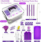 CXJINZE Diamond Painting Tools Accessories Storage Kit, Purple - Image 3