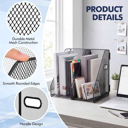 Sliner 4 Pack Large Magazine File Holder for Desk, 5.9x10x11'' - Image 4
