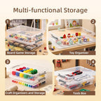 Citylife 5.3Qt 4Packs Clear Craft Organizers and Storage Box, Sensory Bins - Image 7