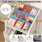 Rolling Utility Cart with 3 Drawers, Craft Organizer and Storage with DIY Divider, Lockable Wheels, Multi-Functional Storage for Art Supplies, Store for Brushes & Paints & Artifacts,White - Image 3