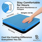 Travel Gel Seat Cushion for Long Sitting, Pressure Relief with Carry Handle - Image 5
