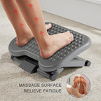 HUANUO Adjustable Foot Rest for Under Desk with 3 Height Position, Gray - Image 3