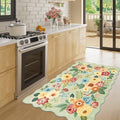 DUKINO 3x4 Rug, Non Slip Floral Washable Area Rug for Entryway, Green by DUKINO