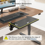 BONTEC Small Ergonomics Desk Extender Tray, 20 x 9.5 Inch, Black Carbon - Image 2