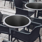 CENNBIE 23.6 Inches Round Table Mat - Cork Leather Table Pad (Black) - Image 6