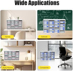 Literature Organizer with 36 Compartments | Adjustable Desktop File Sorter Mail Center for Home, Office & Classroom | PVC Paper Storage Cabinet with Shelves, White - Image 6
