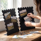 Gueevin 2 Pcs Magnet Board Magnetic Display Stand for Table, Black, Small - Image 2