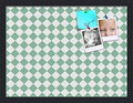 PinPix 20x15 inch Cork Bulletin Board. This Decorative Framed Pin Board Comes with Diamond Pattern in Green and White Design and Satin Black. Ideal for Home, Office Decor or School (PinPix-330) by PinPixBulletinBoards