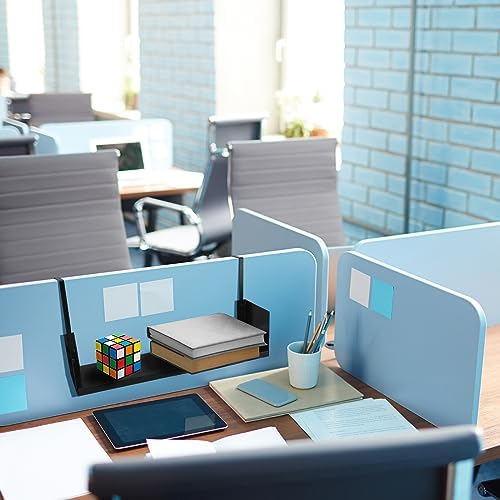 Lineshading Office Cubicle Shelf Storage Organizer Hanging File Organizer Cubicle Hanging Shelf Accessories Storage Bookshelf with Hooks for Home Desk (Black,36") - Image 5