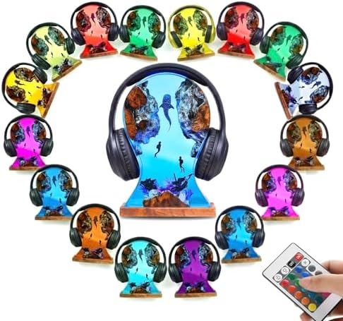 Cool Headphone Stand Holder for Desk, Handmade Ocean Lamp, Ocean Gifts by Unknown