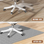KMAT Office Chair Mat, 45x53in Heavy Duty Hardwood/Tile Floor Protector, Floor Mat Computer Desk Mat for Rolling Chairs, Work, Study, Office, Grey - Image 7