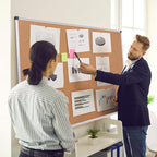 Extra Large Cork Bulletin Board 60" X 48", Silver Aluminum Framed 5'x4' Corkboard for Wall, Wall Mounted Notice Pin Board with 18 Push Pins for School, Home & Office - Image 2