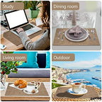 Faux Leather Placemats Set of 6,Heat Resistant Placemats for Dining Table, Easy Clean Non-Slip Place Mats, Waterproof Stain Resistant Wipeable Washable PU Table Mats, (Coffee) - Image 6