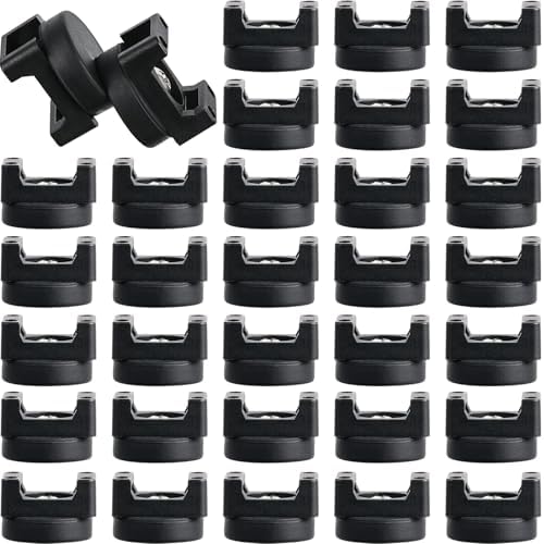 Yookeer 30 Pcs Magnetic Zip Tie Mount Cable Clips Black, 22 mm by Yookeer