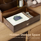 Rebee Vision Mail Organizer for Desk with 4-Slot for Home & Office, Brown - Image 5