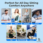 Gel Seat Cushion for Long Sitting, Pressure Relief for Tailbone and Back - Image 5