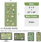 DUKINO 2x4 Rug Runner, Washable Dog Bathroom Rug Soft Non Slip, Green - Image 2