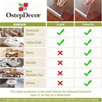 OstepDecor 24 x 42 in Clear Table Protector, Plastic Table Cover 2mm Thick - Image 7