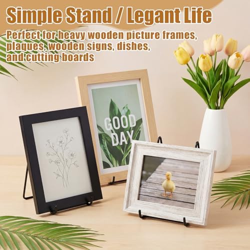 18 Pack 6/ 8/ 10 Inch Iron Metal Plate Stands for Display Black Display Holders for Plates, Photos, Frames, Decor, Books & More, Modern and Sturdy Easels for Home & Office, 3 Sizes - Image 5