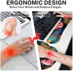 Arttown Keyboard Mouse Pad Set, 4 in 1 Desk Mat Set Leopard Tropical - Image 4