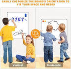 H-Qprobd White Board Dry Erase Whiteboard for Wall 24x18 (3pcs) Magnetic Boards for Office Classroom & Home, Small Wall Whiteboard Including 6 Markers, 10 Magnets, 2 Erasers & 15 Adhesive Hooks - Image 5