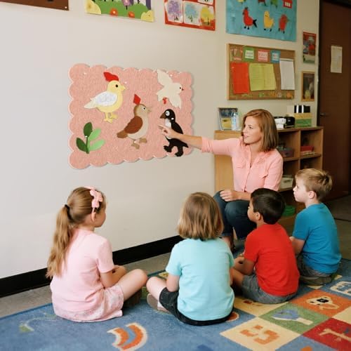 Scalloped Bulletin Board 24x18 inches, Decorative Felt Pin Board for Wall - Image 7