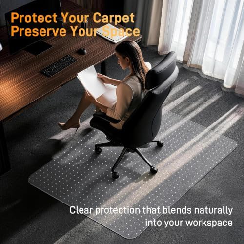 Clear Office Chair Mat 36" x 48" for Low-Pile Carpet - Image 6