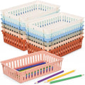 gisgfim 12 Pack Plastic Classroom Baskets for School Supplies, Boho by gisgfim