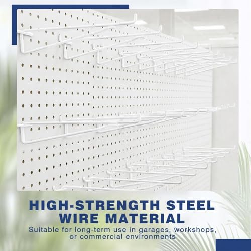 Shimeyao 10 Pcs 12 Inch Pegboard Shelf Brackets, White - Image 4
