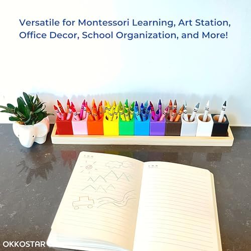 Montessori Crayon Holder for Kids - Craft Supply Organizer - Classroom Storage Caddy Case - Perfect for Colored Pencils [Crayons or Pencils NOT Included] (Standard) - Image 5
