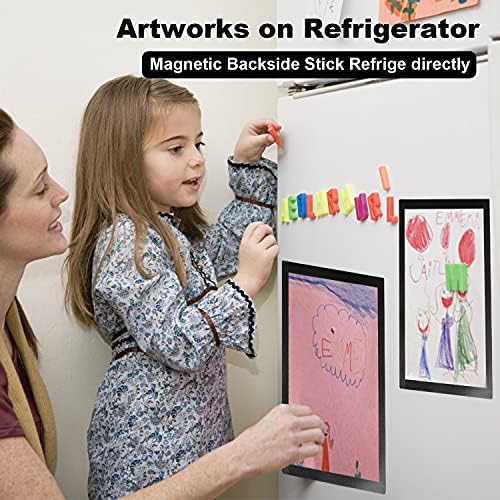 30 Pcs Magnetic Signs Holder, for 5" x 7" Letter, Sturdy PVC Magnet Document Holder, Magnet Picture Poster Frame, Can Self-Adhesive Wall/Door/Window or Magnetic for Refrigerator - Image 3