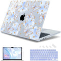 May Chen for MacBook Air 15 inch Case M5 M4 M3 M2 2026 2024-2023, Model A3448 A3241 A3114 A2941, Closes Seamlessly Hard Shell Laptop Cover with Keyboard Cover, Blue Butterfly by MayChen