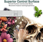 31.5"x 11.8" Oversized Gaming Mouse Pad Set, Ergonomic Keyboard and Mouse Wrist Rest + Cup Holder, Non-Slip Desktop Pad, Suitable for Home and Office Use, Vintage Skull - Image 4