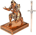 King's Guard Knight Pen Holder with a Letter Opener Desk Organizers Copper by HDMbigmiHomeDecorations