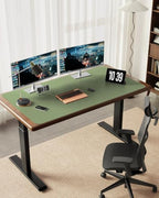 YSAGi 55" x 24" Large PU Leather Desk Mat for Keyboard and Mouse - Waterproof Non-Slip Desk Pad Protector for Office, Home, Writing Desk, Bamboo Green - Image 5