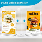 Acrylic Sign Holder 5 x 7, 30 Pack Clear Table Menu Vertical Display Stand Desktop Display Double Sided Stand Paper Holder Table Sign Suitable for Restaurants Office Store Show Fair - Image 3