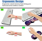 4 in 1 Ergonomic Memory Foam Mouse Pad Wrist Rest Set, Large XXL Gaming Desk Pad + Keyboard Wrist Rest + Mouse Wrist Cushion + Coaster for Home Office Study Gaming, Bible Verse Philippians 4:13 - Image 5