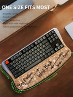 Ergonomic Wave Wrist Rest with Keyboard Stand, Cushioned Palm Rest, Comfortable Integrated Memory Foam for Natural Typing and Relieve Wrist Pain, Stay Positive - Image 6