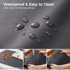 1.6mm Thick Leather 12x48 Inch Non-Slip Mat, Waterproof Countertop Protector, Kitchen Appliance Runner/Narrow Console Topper, Obsidian Black - Image 6